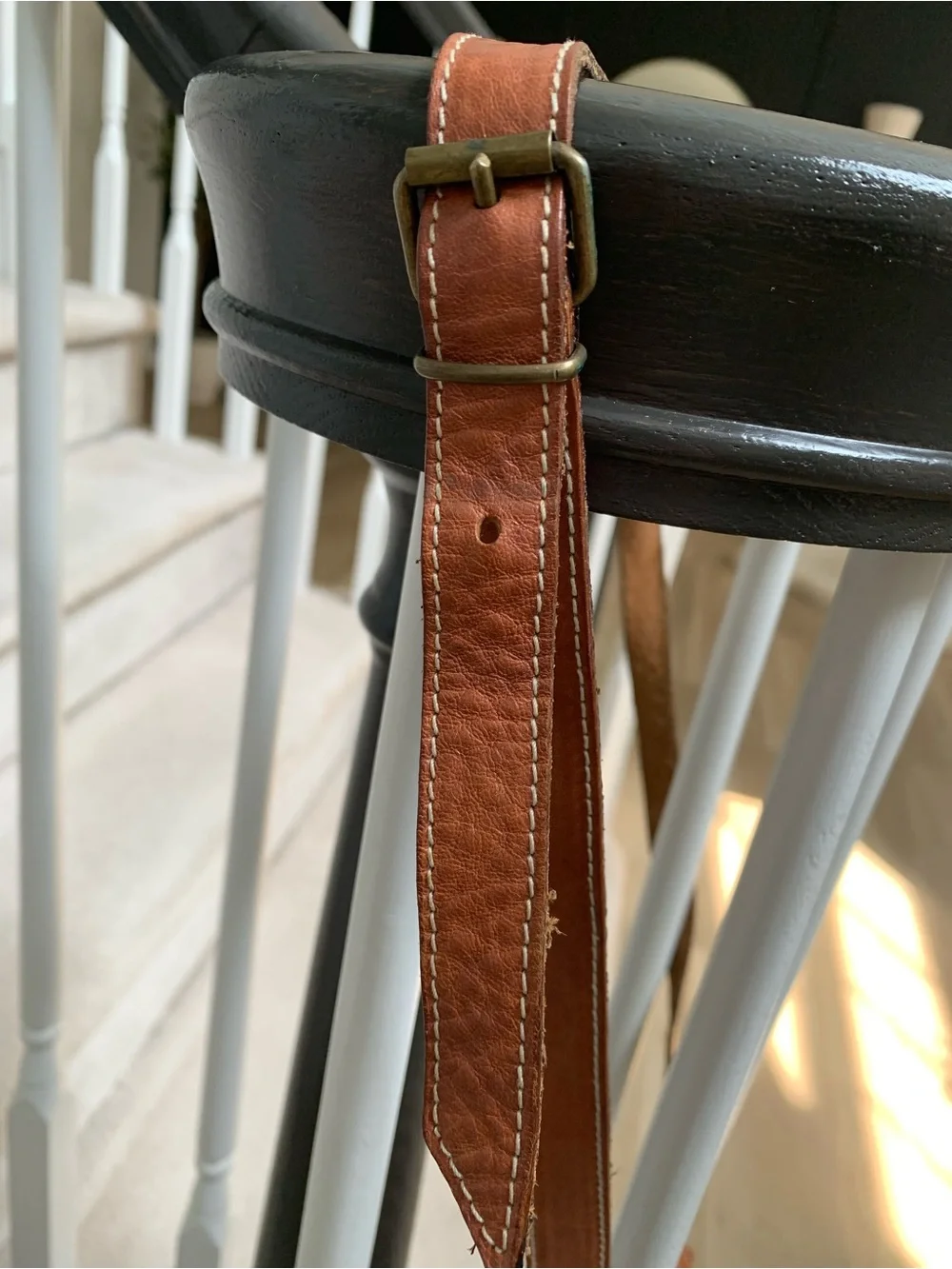Bloomingdale's Vintage Leather Crossbody with Leopard Haircalf Accent